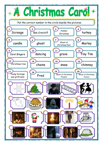 A Christmas Carol By Charles Dickens Match Up Activity Teaching Resources