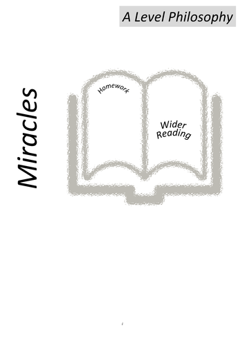 OCR Philosophy- A Level- Miracles Homework Booklet