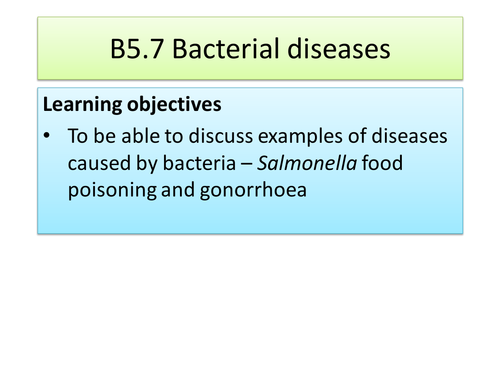 Bacterial diseases - Communicable disease new AQA