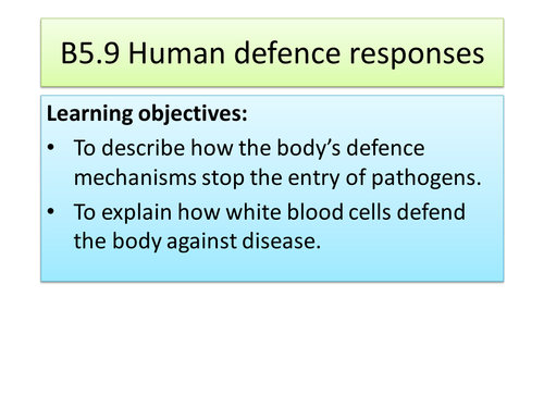 Human defence reponses - Communicable diseases new AQA