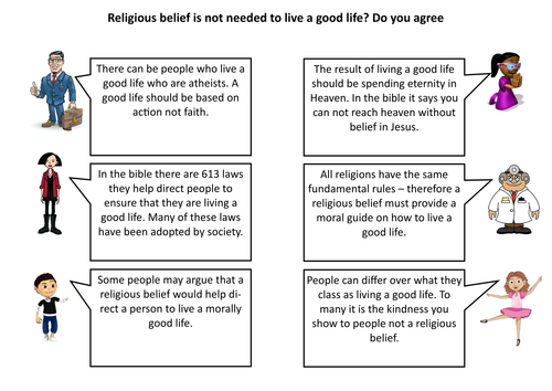 Religious belief is not needed to live a good life - ideas mat