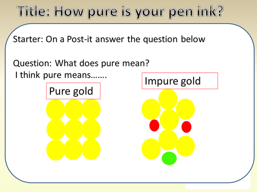 How pure is your pen ink (chromatography)