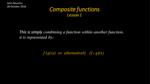 Composite functions lesson 1