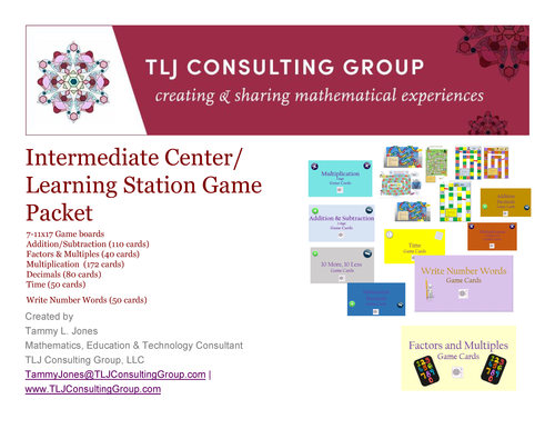 Intermediate Center/Learning Station Games