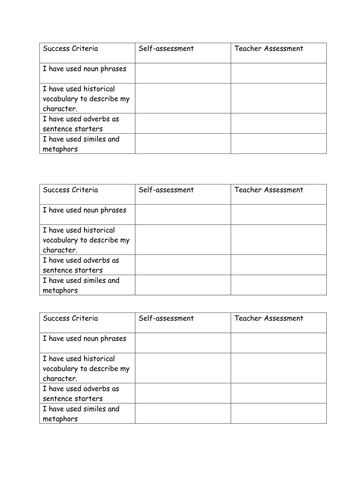 KS2 English -Character Description of Tudor person