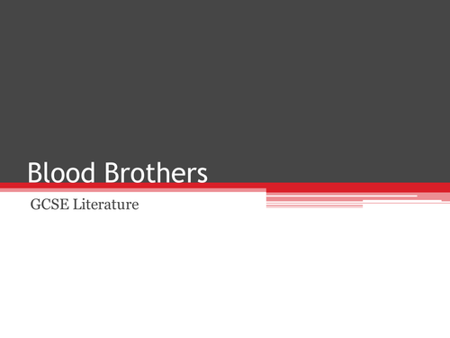 Blood Brothers - whole lesson on the theme of superstition