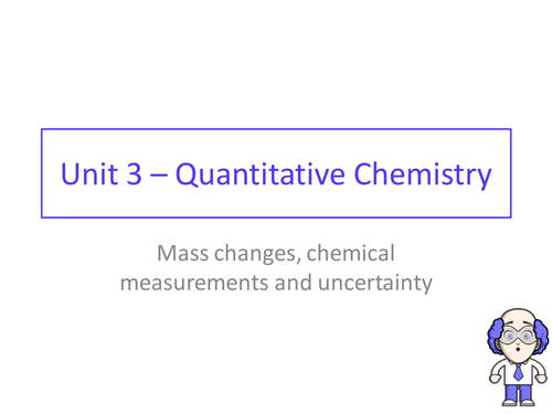 AQA GCSE chemistry - Unit 3 - Lesson 2  mass lost with gases, mean, range and uncertainty
