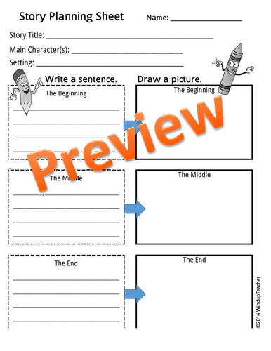 Story Planning Sheet - Write or Draw - Printable