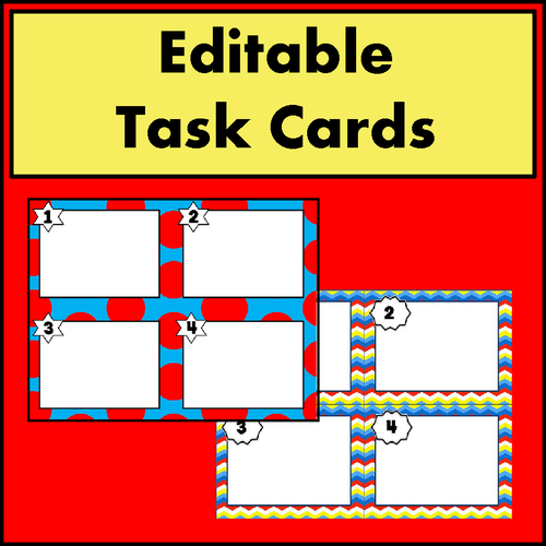 Editable Task Cards