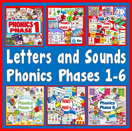 *PHONICS PHASES BUNDLE* PHASE 1, 2, 3, 4, 5, 6 - EARLY YEARS, KEY STAGE 1-2, SPELLINGS, READING, LETTERS AND SOUNDS, WRITING, ALPHABET