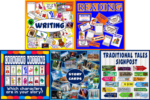 *ENGLISH BUNDLE* WRITING, READING, TRADIONAL TALES, STORY INSPIRATION, CREATIVE WRITING, CHARACTERS, DISPLAY, ACTIVITIES - KEY STAGE 1-2