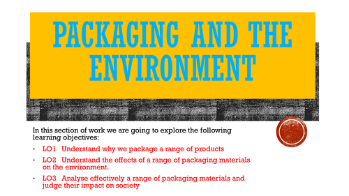 Packaging and the Environment