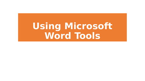 Formatting tools in Microsoft Word for ECDL