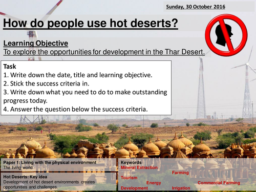 Thar Desert 1/2 - AQA 2016 - Living World - Opportunities in the hot desert