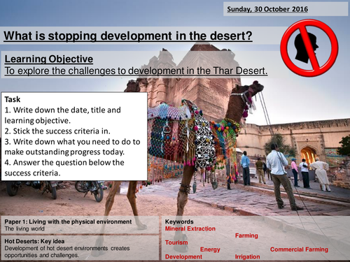 Thar Desert 2/2 - AQA 2016 - Living World - Challenges in a hot desert