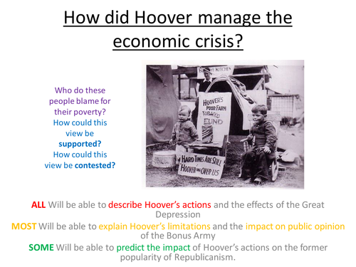 Edexcel Paper 1, Option F: LESSON 10 Was the Great Depression Hoover's fault?