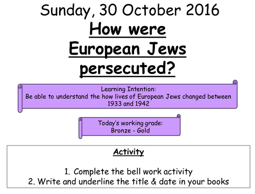 2 - How were European Jews persecuted