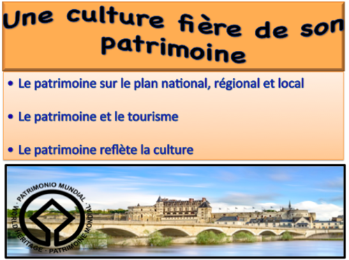 Une culture fière de son patrimoine / AQA/ AS Level French / New / 2016