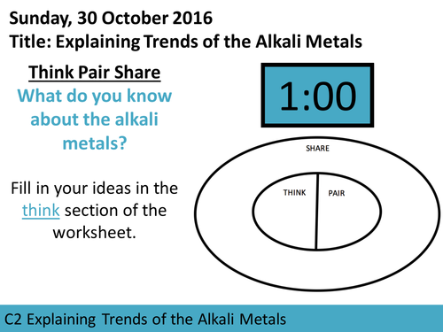 AQA GCSE Explaining Trends of the Alkali Metals