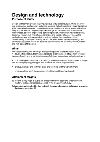 Adaptable Key Stage 3 Booklet, Planning and Assessment including all areas of Product Design