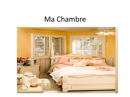 In my room - furniture vocabulary in French - 2 resources