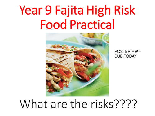 Fajitas High Food Risk Recipe Teaching Powerpoint