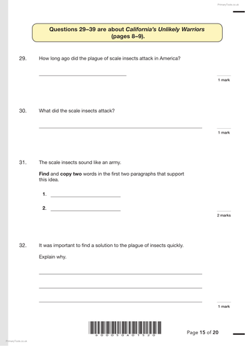 KS2 Reading SATS