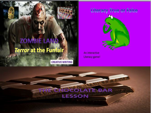 The Chocolate Bar Lesson, Terror at the Fun Fair + Literacy Game