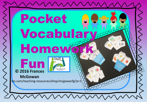 Pocket Vocabulary Homework Fun