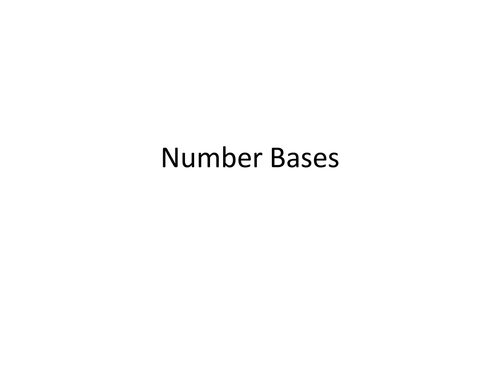 Number base investigation
