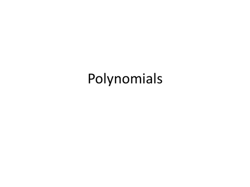 CIE Pure 3 - Polynomials PPQs and worked solutions.