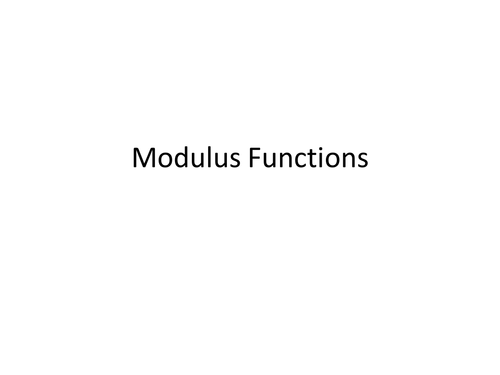 CIE Pure 3 - Modulus functions PPQs and worked solutions