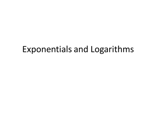 CIE Pure 3 - Logarithms and Exponentials PPQs and worked solutions