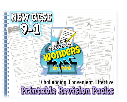 NEW GCSE 9-1 Maths revision packs bundle
