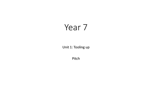 A powerpoint lesson on Pitch