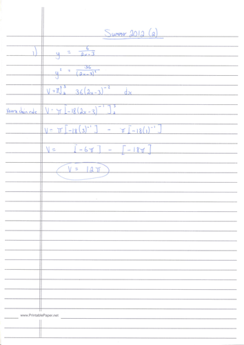 CIE A-Level Maths Pure 1 (P1) Worked Solutions - May/June 2012 (2)