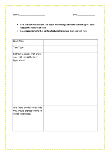 Year 5/6 reading evidence worksheets