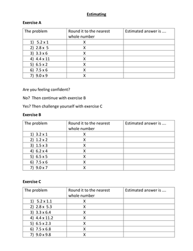 Estimating for SEN Students