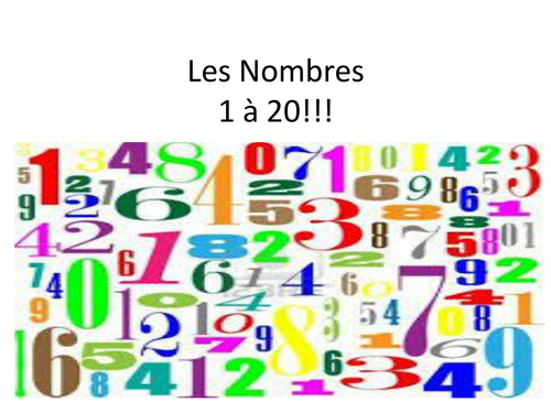 Numbers in French - up to 31