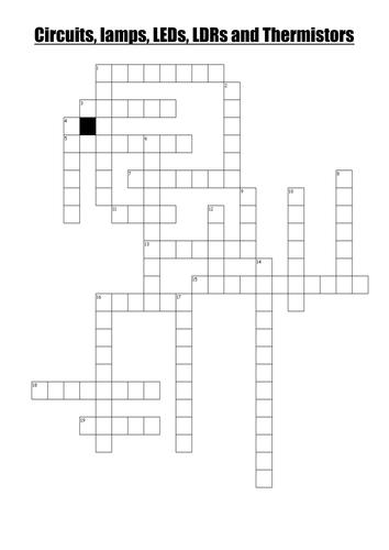 LED Crossword and answer Teaching Resources