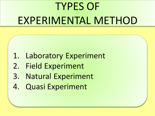 natural experimental method psychology