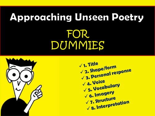 GCSE KS4 KS5 - Approaching Unseen Poetry - Developing Skills and Confidence
