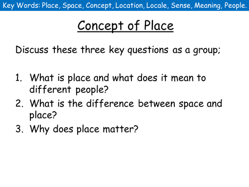 (New AQA) A-Level Urban Challenges:  Concept of Place (1)