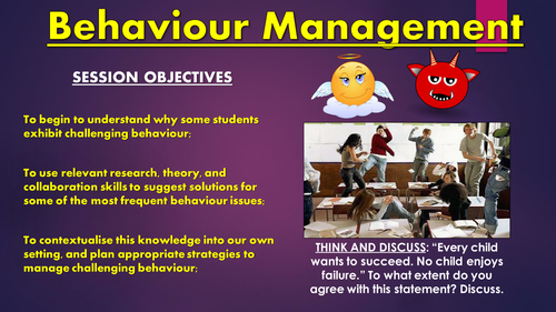 Behaviour Management CPD Session!