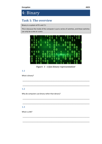 Binary lesson for computing KS3