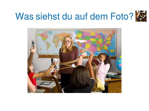 Was siehst du auf dem Foto? IM UNTERRICHT