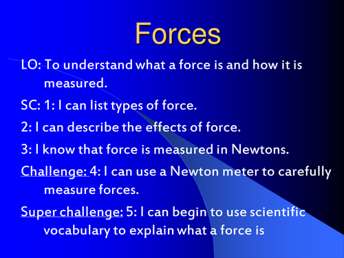 Forces ppt - goes with planning already uploaded