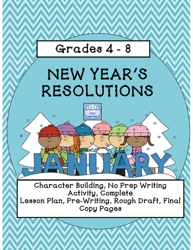 New Year's Resolutions Writing Prompt Activity (Grades 6-8)