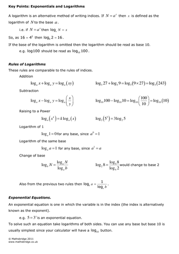 Logarithms Practice Questions