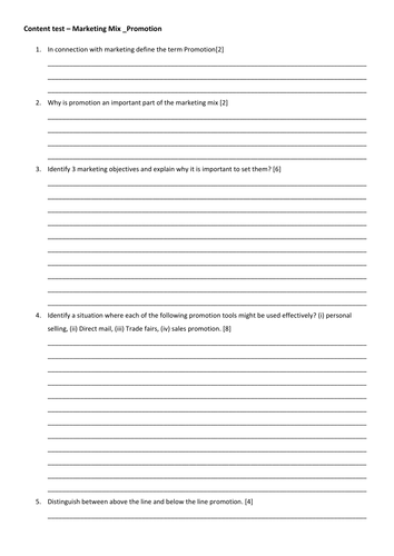 Promotion - The Marketing Mix